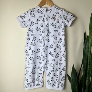 NWT Piper Bug Boys Half Zip Leaves Print Swimwear